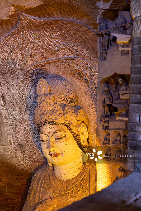 陕西彬州市丝绸之路世界文化遗产大佛寺图片素材