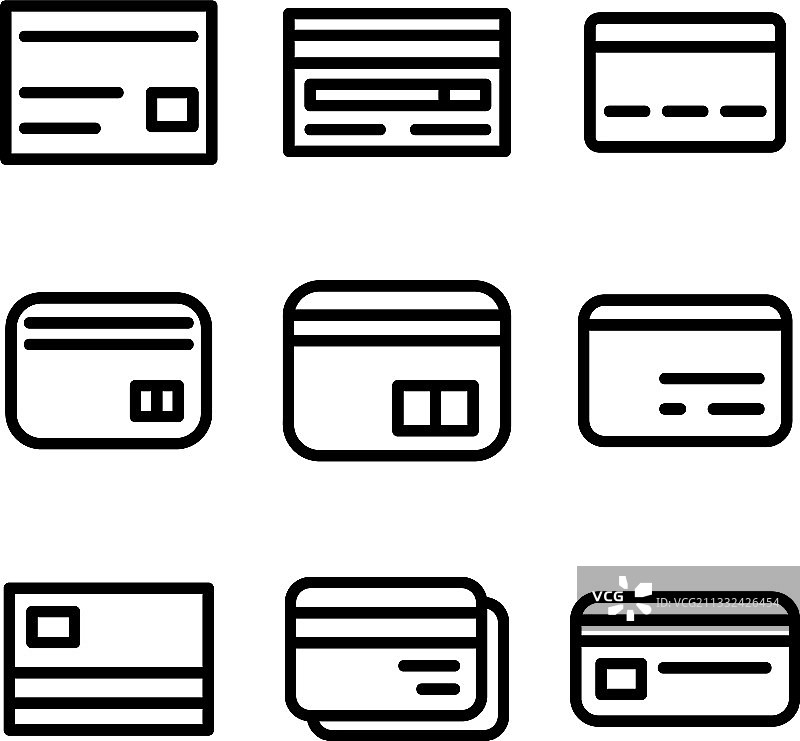 信用卡图标或标志孤立标志符号图片素材