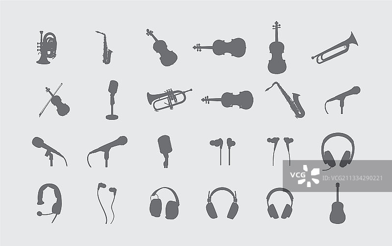 24种乐器设计图片素材