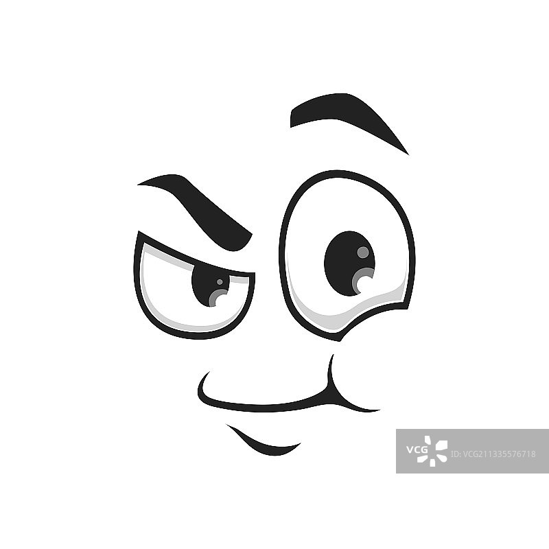 卡通脸图标与眨眼的眼睛有趣的表情符号图片素材