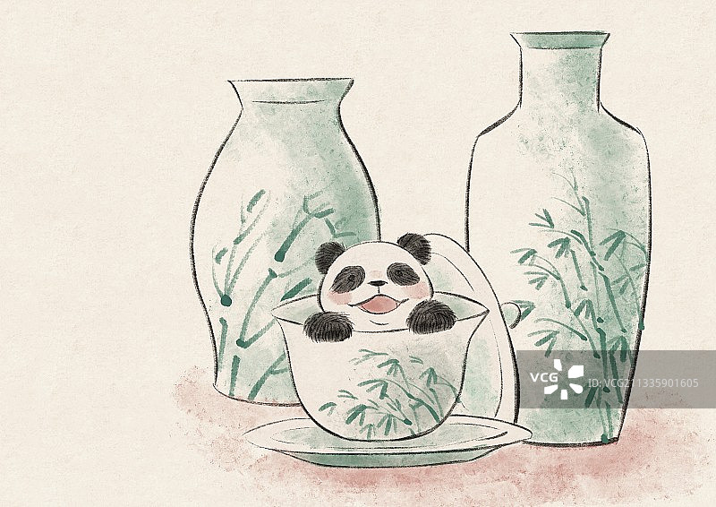 熊猫茶图片素材