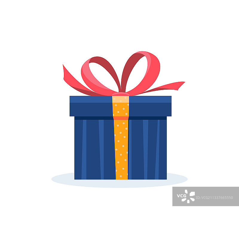 礼物假日盒礼物蓝色盒图标图片素材