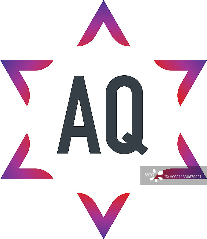 首字母aq星大卫创意logo设计图片素材