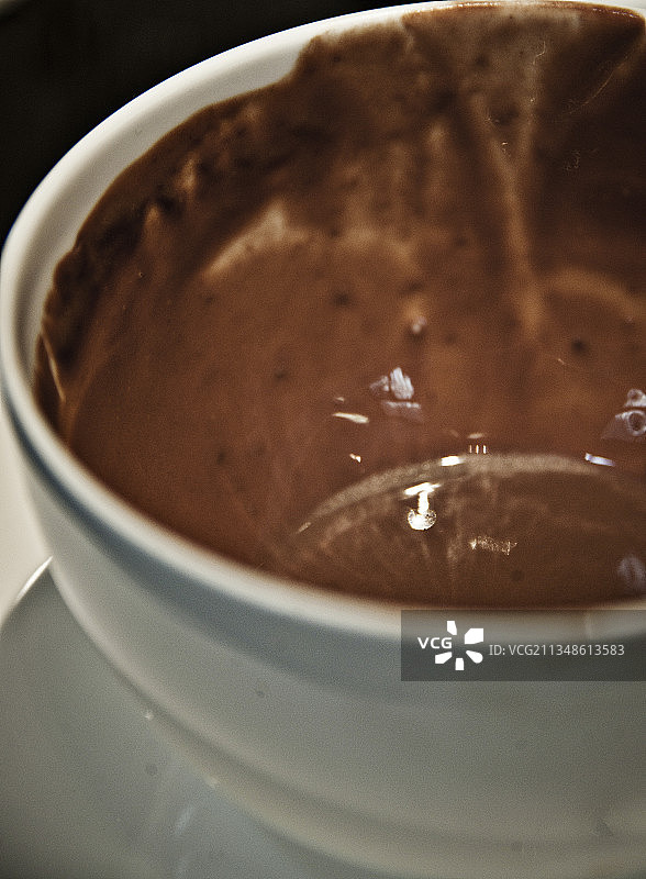 杯里有剩下的热巧克力图片素材