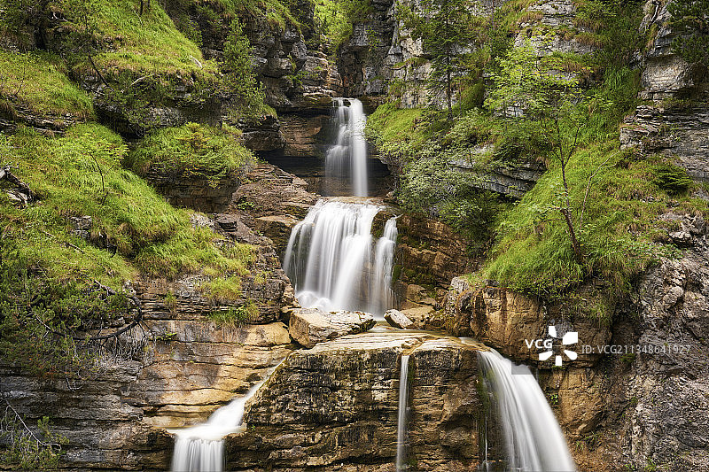 德国巴伐利亚州法尚特附近的Kuhfluchtwasserfälle瀑布图片素材
