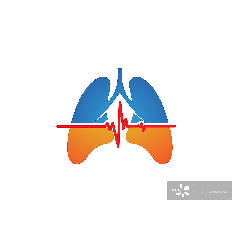 用于医疗设计的肺图标图片素材