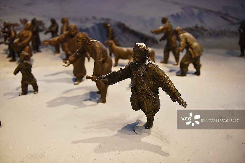 在内蒙古自治区呼和浩特市昭君博物院拍摄的雕塑作品——北匈奴西图片素材