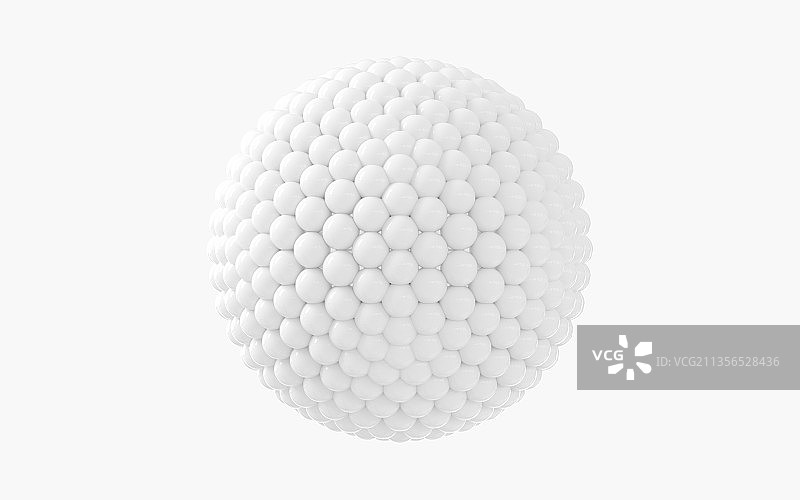 白色聚集的球体 3D渲染图片素材