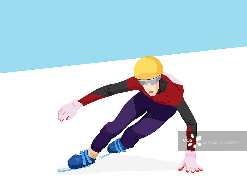 冬季运动-短刀速滑图片素材