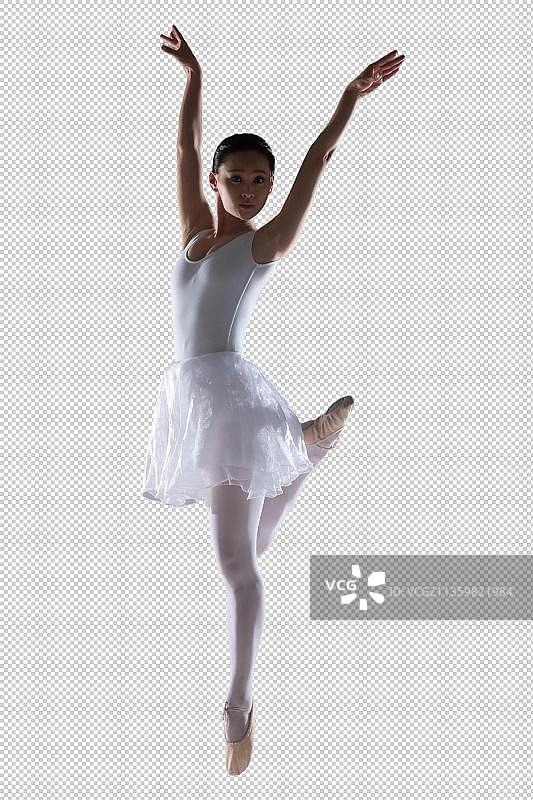 年轻女孩跳芭蕾舞图片素材