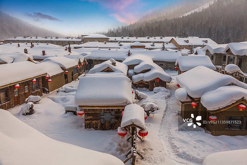 冬季的中国雪乡图片素材