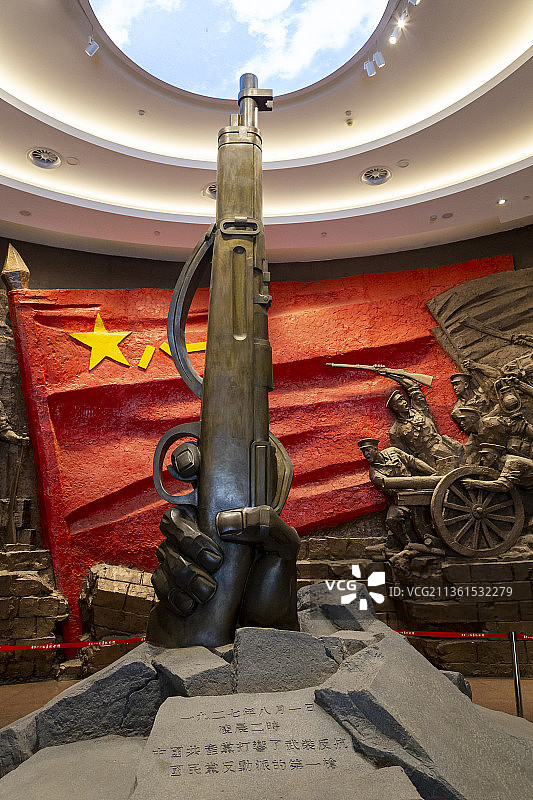 江西省南昌市八一起义纪念馆革命起义雕塑图片素材