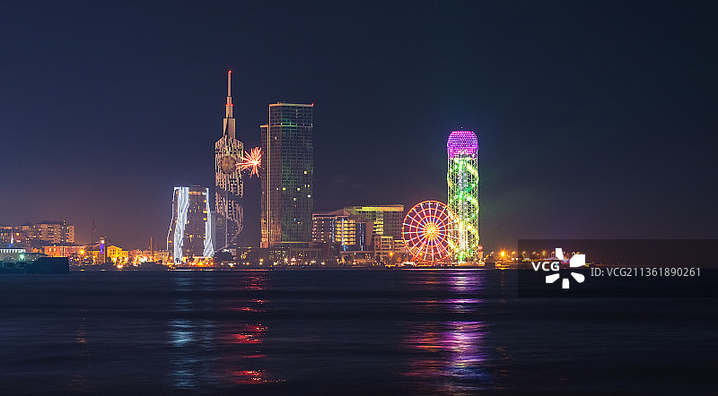 新年快乐，香港维多利亚港夜景图片素材