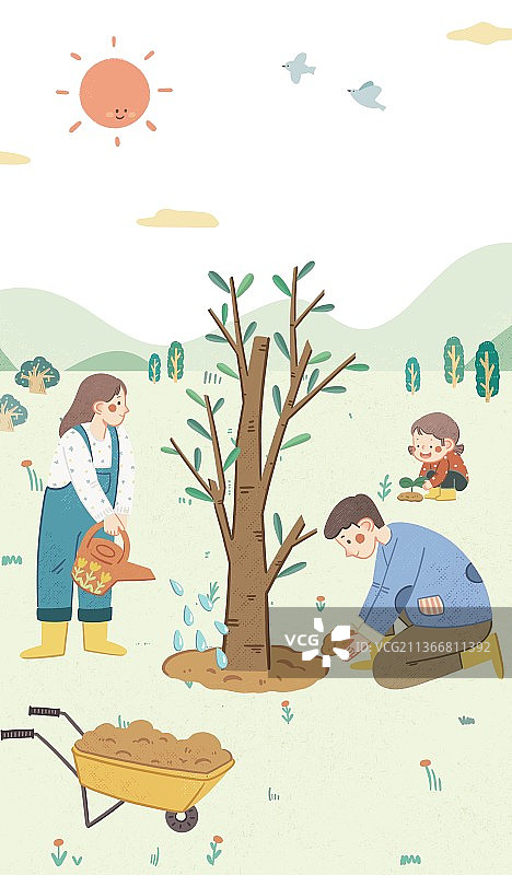 植树节节日植树海报图片素材