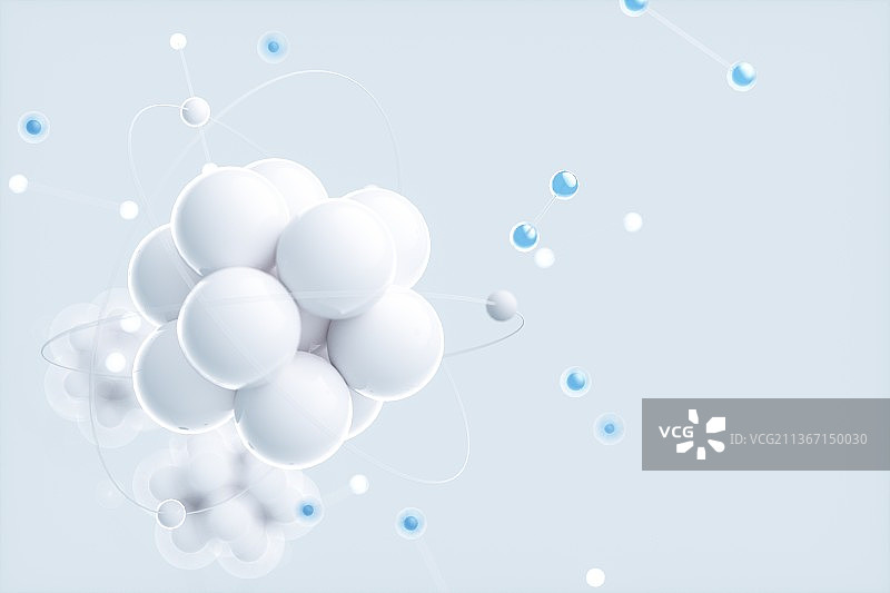 3D渲染的分子结构图片素材