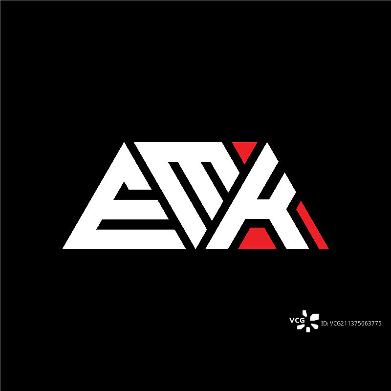 Emk三角形字母logo设计与三角形图片素材