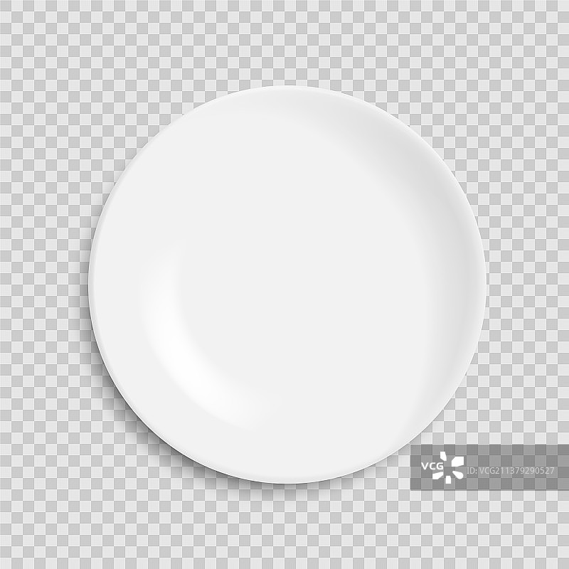 空的白色盘子孤立在白色背景图片素材