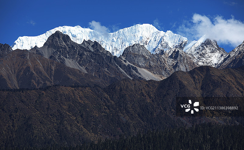 西藏鲁朗,雪山风光,自然美图片素材