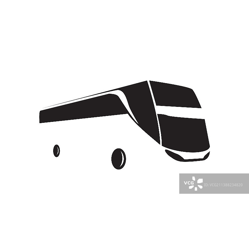 孤立的侧视图大客车标志设计图形图片素材