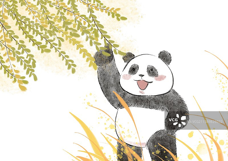 快乐熊猫图片素材