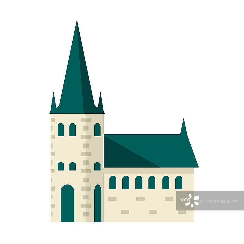 圣奥拉夫教堂古老的欧洲历史城市图片素材