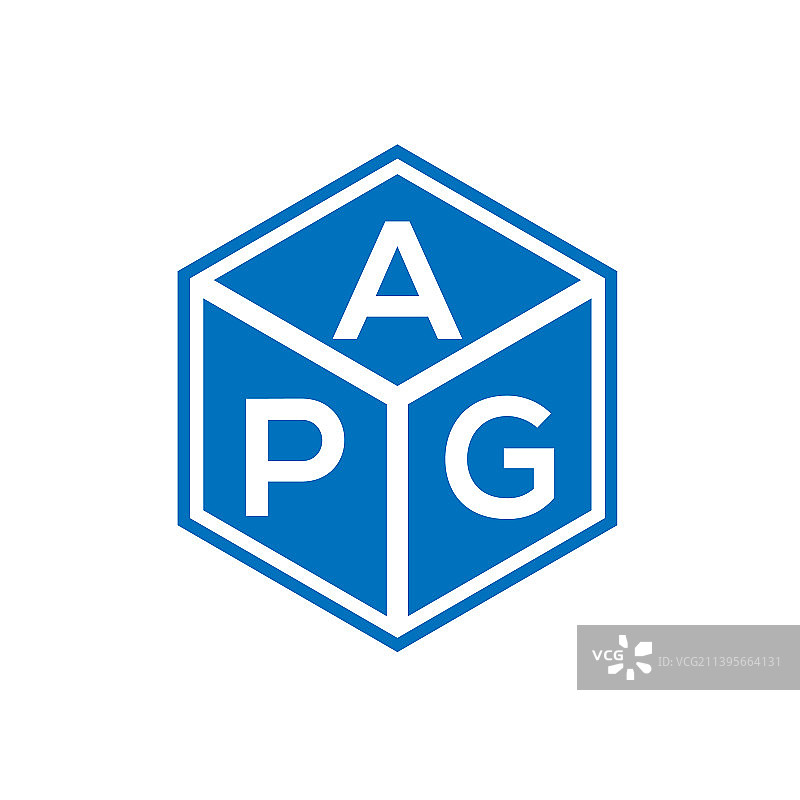 Apg字母标志设计在黑色背景Apg图片素材