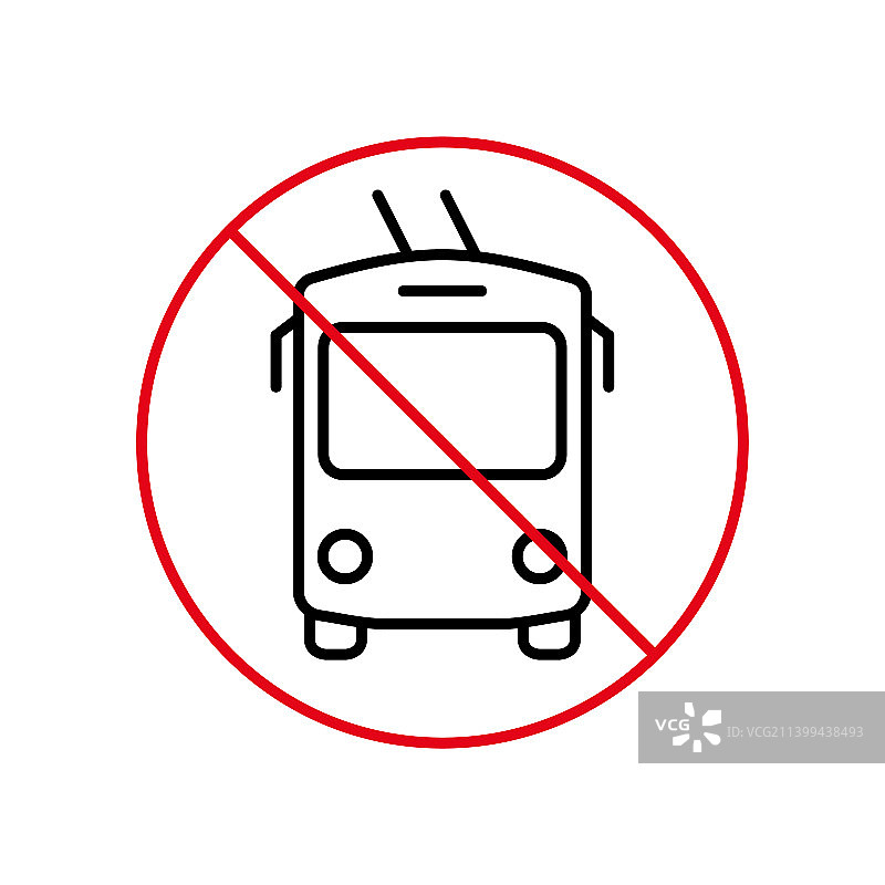 无轨电车禁止黑线图标无轨电车图片素材