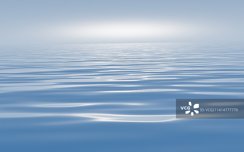 蓝色海洋水面波纹3D渲染图片素材