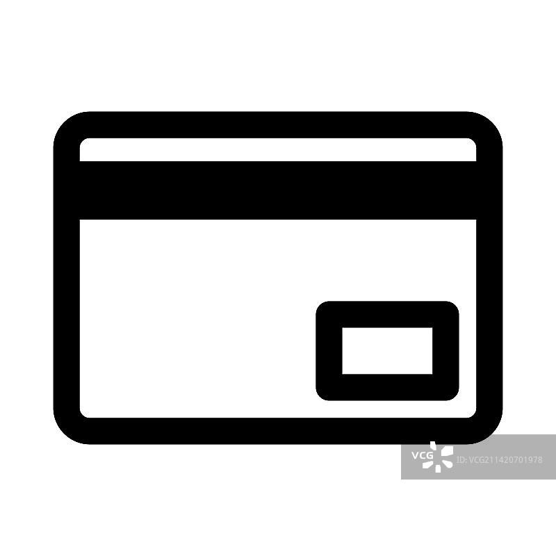 信用卡图标行隔离在白色图片素材