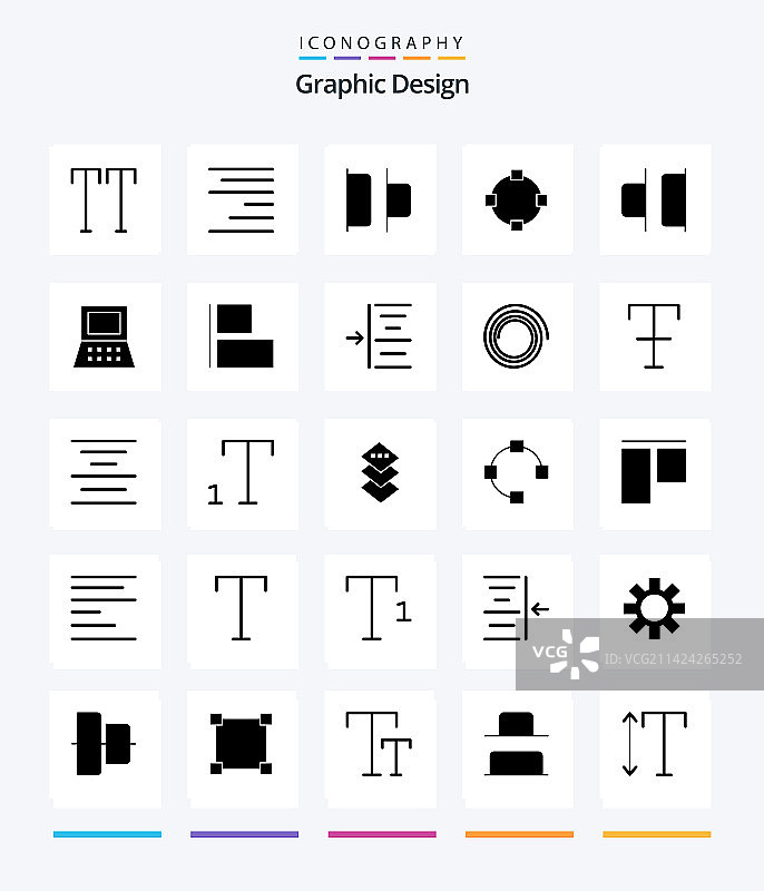 创意设计25字形实心黑色图标包图片素材