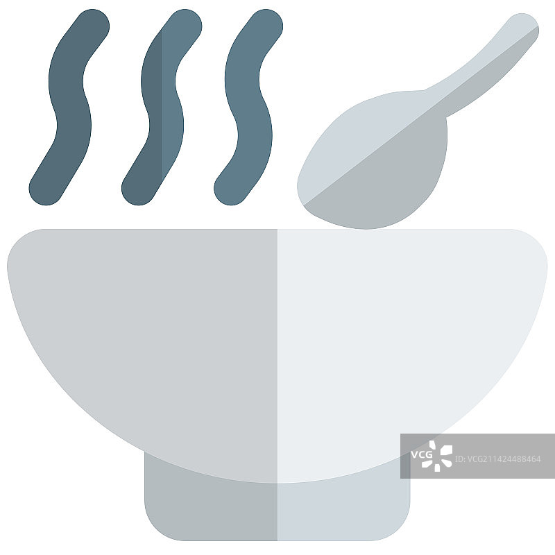 盛在碗里作为开胃菜的热汤图片素材