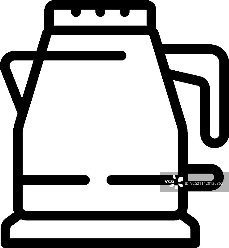 厨房水壶图标轮廓水热图片素材
