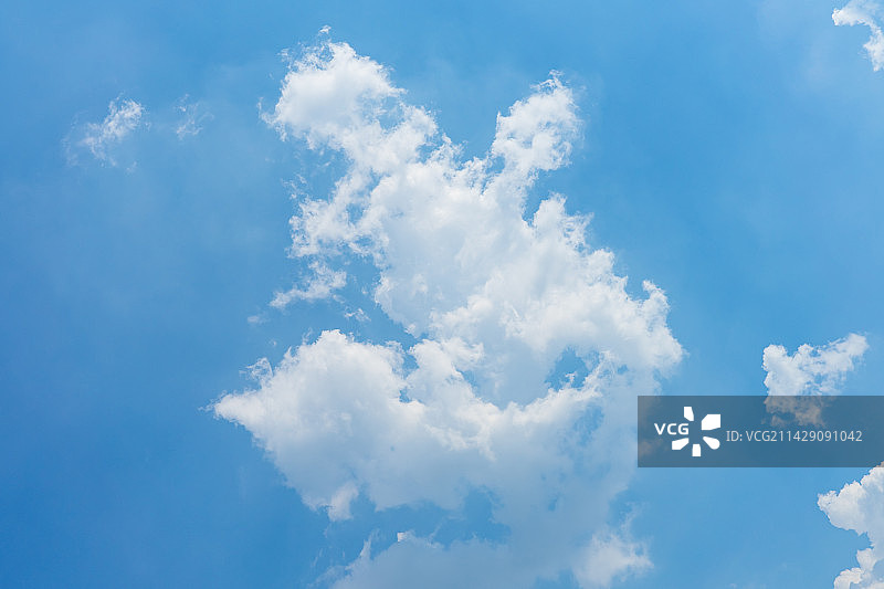 中国野外自然环境拍摄主题，天空中的蓝天和白云，户外无人图像摄影图片素材