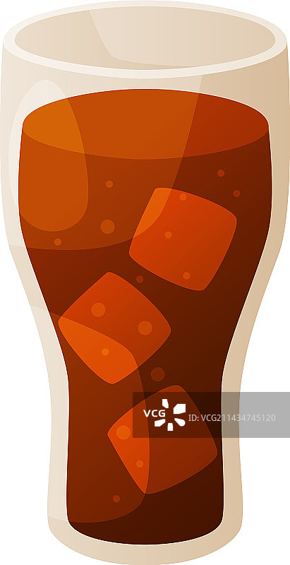 可乐作为碳酸软饮料倒入玻璃杯中图片素材