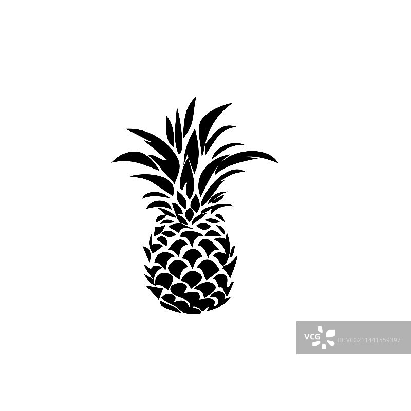 菠萝图标ananas剪影comosus图片素材