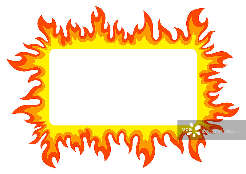 框架采用程式化的防火装饰元素图片素材