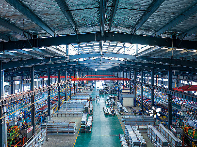河南周口天子铝业铝制品生产工厂内景图片素材