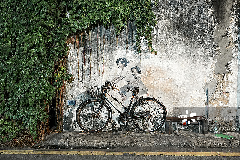 槟城涂鸦墙图片素材