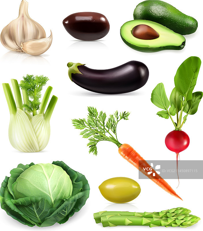 蔬菜图标套装图片素材