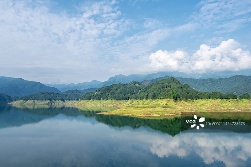 洪雅雅女湖自然风光图片素材