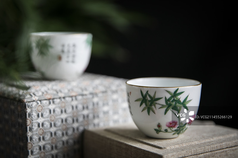 中式审美仿古茶杯茶道用品茶具中式下午茶图片素材