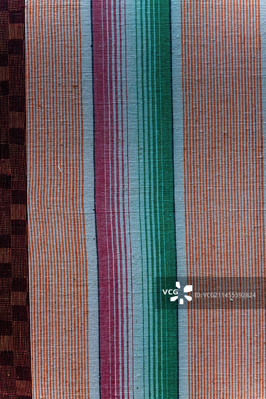中国古代服装面料，色织，手工棉布图片素材