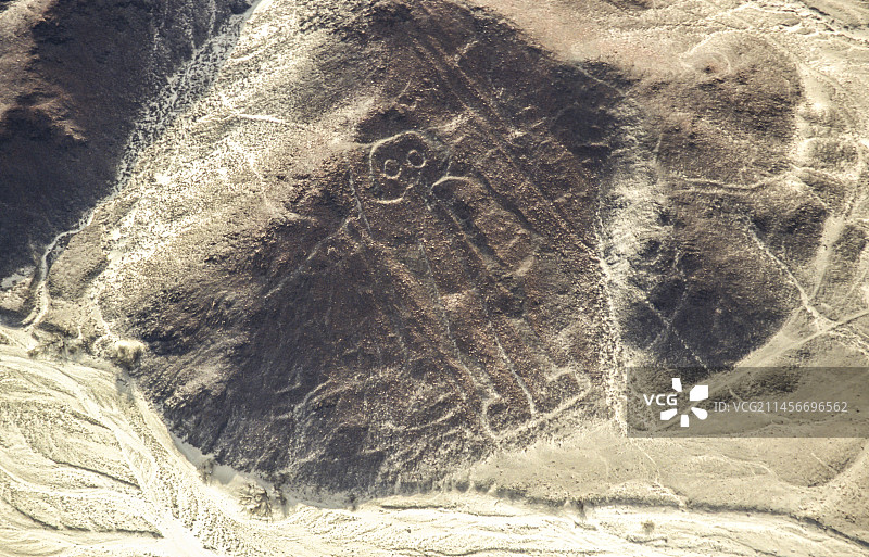 宇航员纳斯卡线，秘鲁图片素材