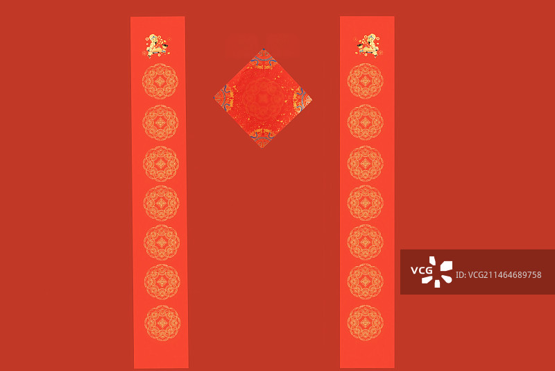 中国传统节日，春节，对联模版图片素材