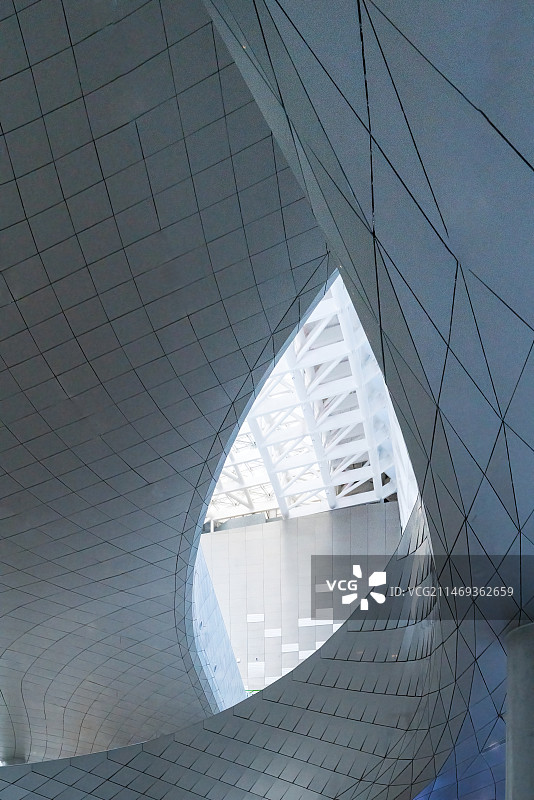 场馆建筑局部，河南省科技馆屋顶上的眼睛图片素材