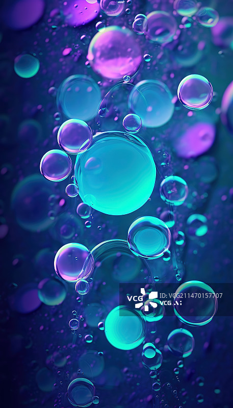 【AI数字艺术】水中气泡的全帧拍摄图片素材