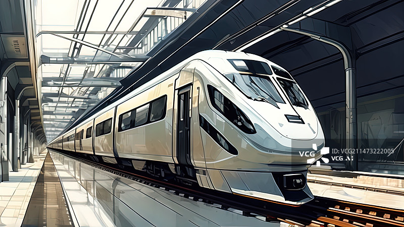 【AI数字艺术】轨道交通运输列车图片素材