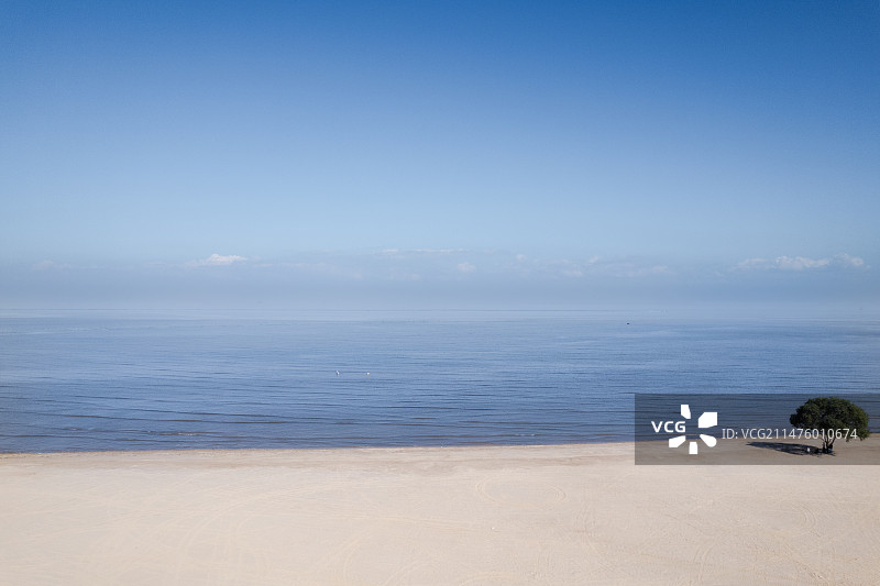 珠海淇澳岛大沙澳白沙滩图片素材
