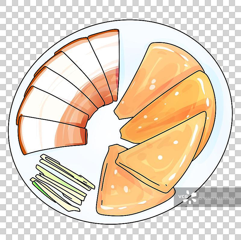 盘子龙年年夜饭美食插画设计元素餐饮行业图片素材