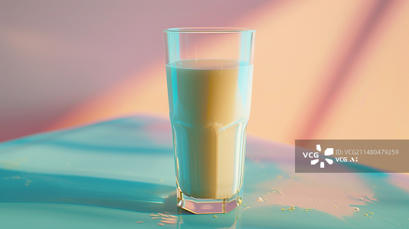 【AI数字艺术】一杯牛奶图片素材